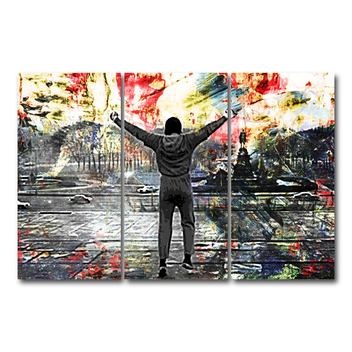 AUTO-MOCKUP WHITE | Abstract Rocky | 3 Piece | Gallery Wrapped | group=12x24