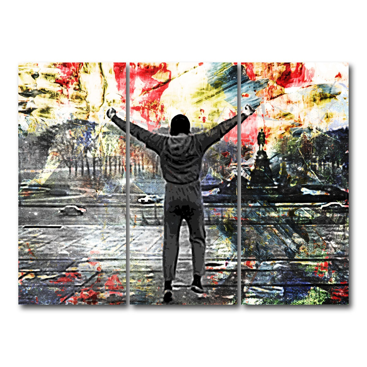 AUTO-MOCKUP WHITE | Abstract Rocky | 3 Piece | Gallery Wrapped | group=8x18
