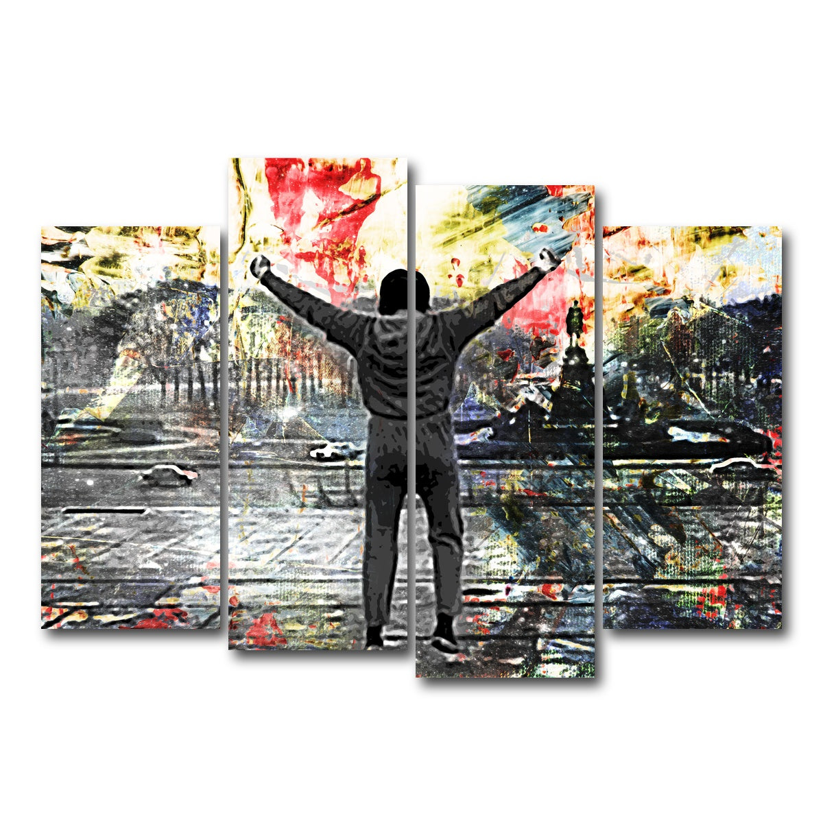 AUTO-MOCKUP WHITE | Abstract Rocky | 4 Piece | Gallery Wrapped | group=4_normal