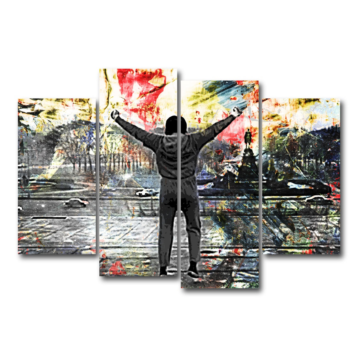 AUTO-MOCKUP WHITE | Abstract Rocky | 4 Piece | Gallery Wrapped | group=4_short