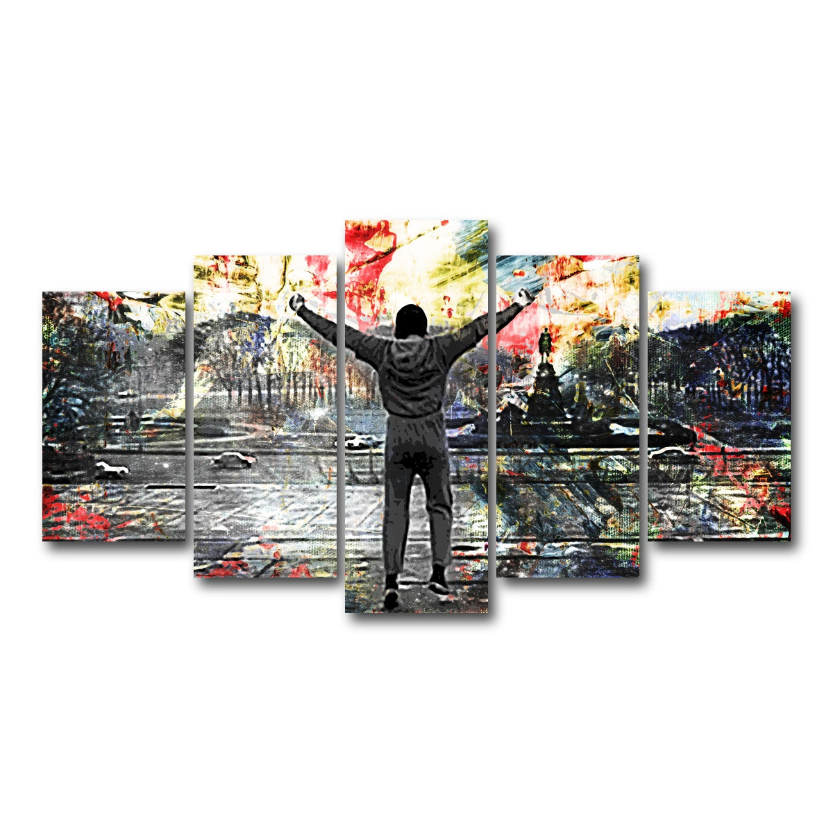 AUTO-MOCKUP WHITE | Abstract Rocky | 5 Piece | Gallery Wrapped | group=5_normal