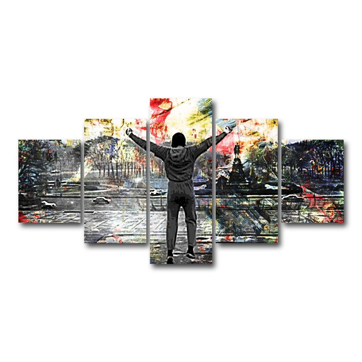 AUTO-MOCKUP WHITE | Abstract Rocky | 5 Piece | Gallery Wrapped | group=5_short