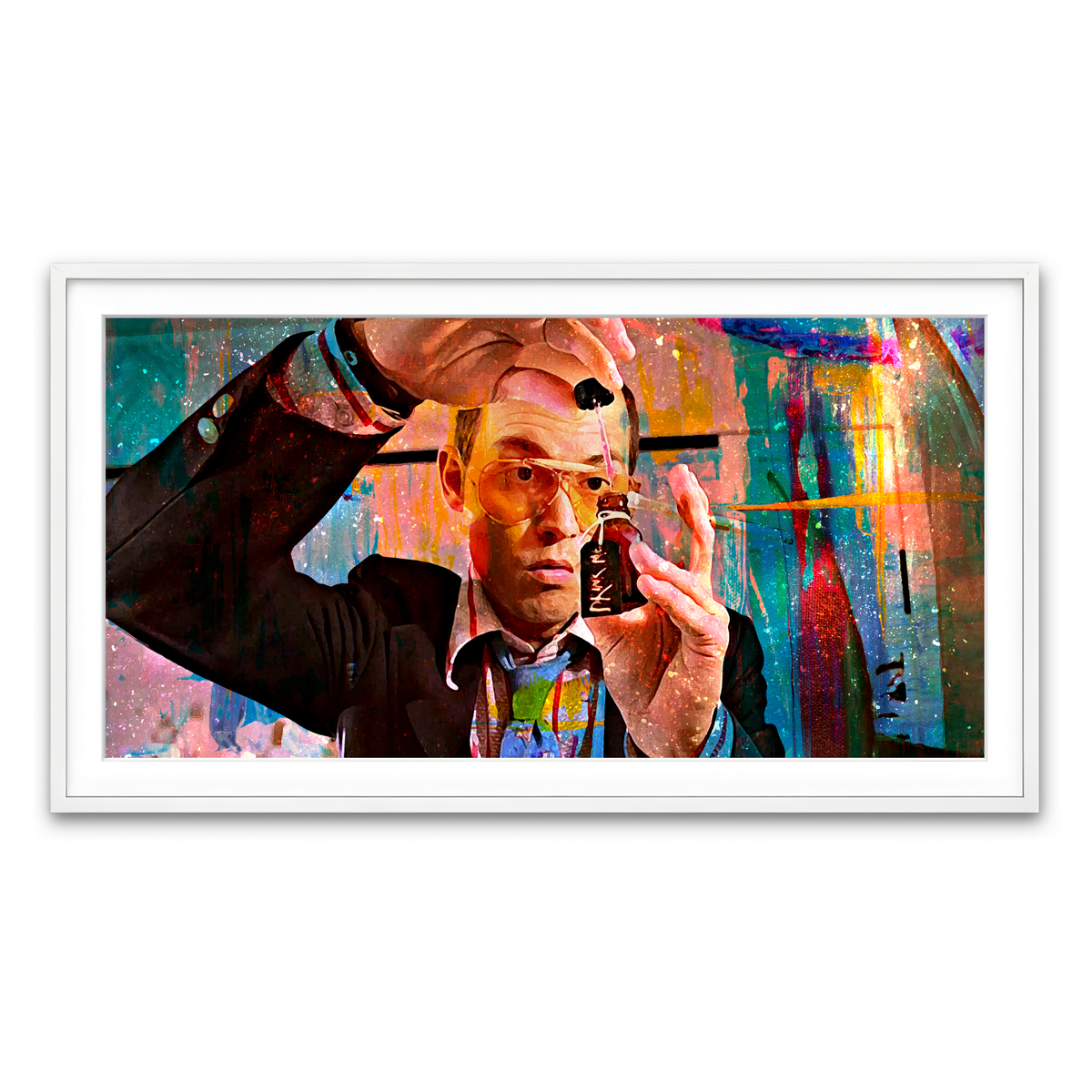 Framed Print 2x1 White