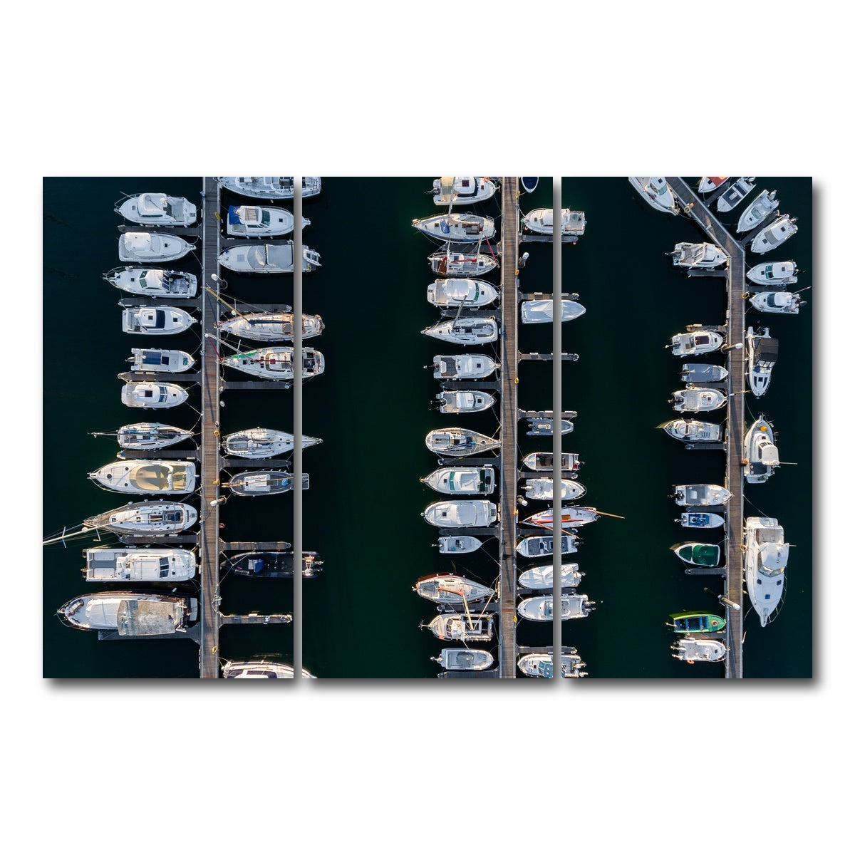AUTO-MOCKUP WHITE | Aerial Marina | 3 Piece | Gallery Wrap Canvas | group=12x24