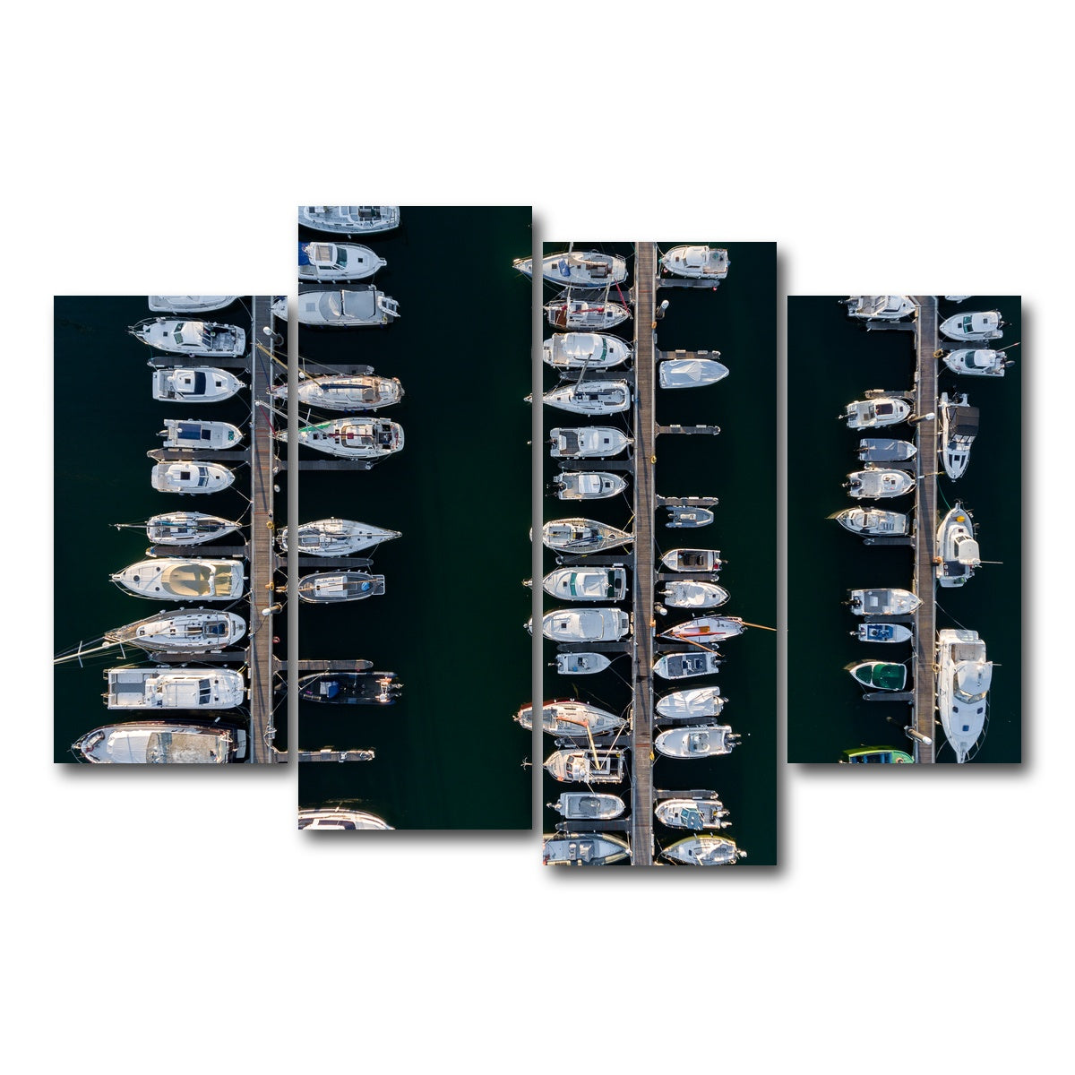 AUTO-MOCKUP WHITE | Aerial Marina | 4 Piece | Gallery Wrap Canvas | group=4_short