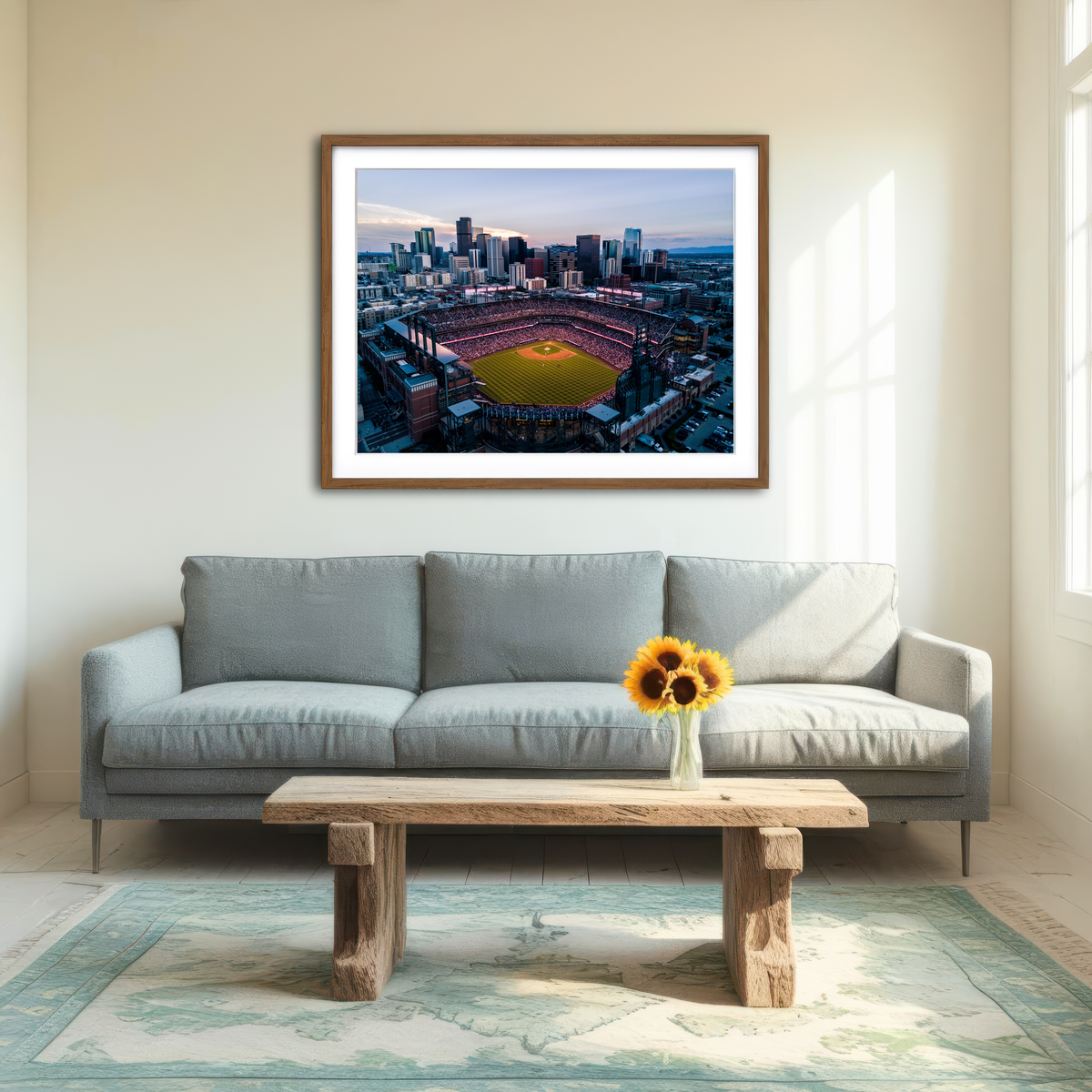 AUTO-MOCKUP ROOM | Aerial of Coors Field Wall Art