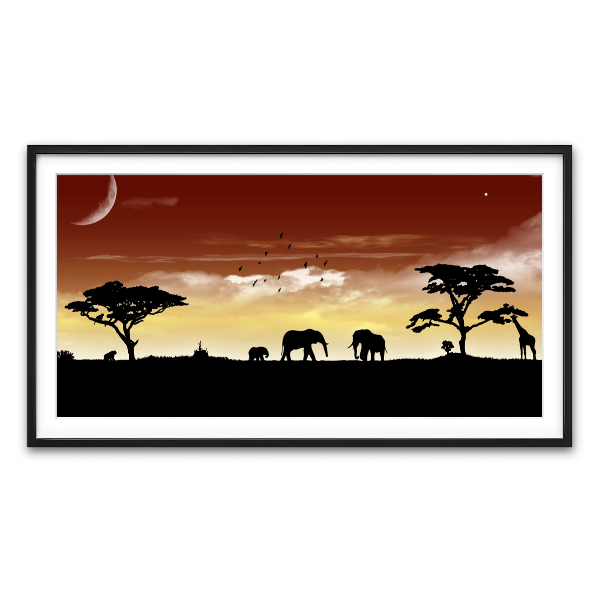 Framed Print 2x1 Black
