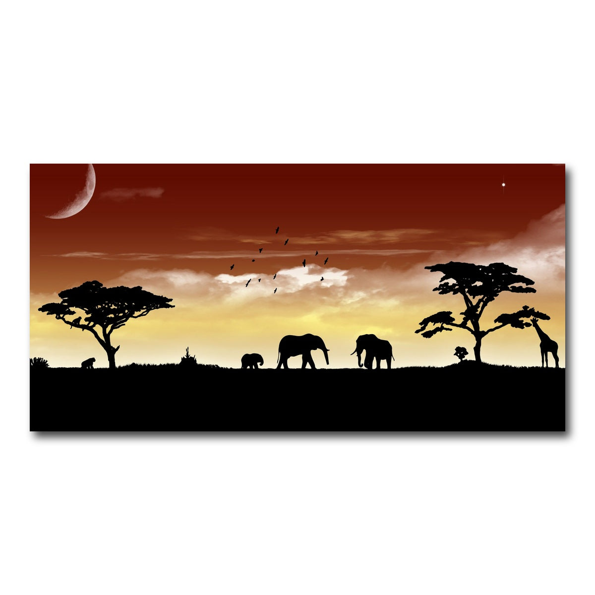 AUTO-MOCKUP WHITE | African Sunset | 1 Piece | Gallery Wrap Canvas | group=2x1