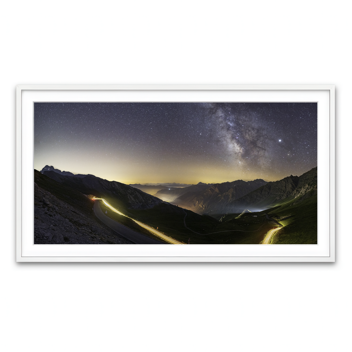 Framed Print 2x1 White