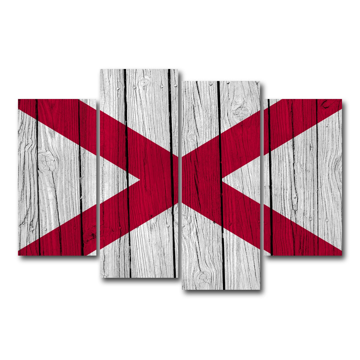 AUTO-MOCKUP WHITE | Alabama State Flag | 4 Piece | Gallery Wrap Canvas | group=4_short