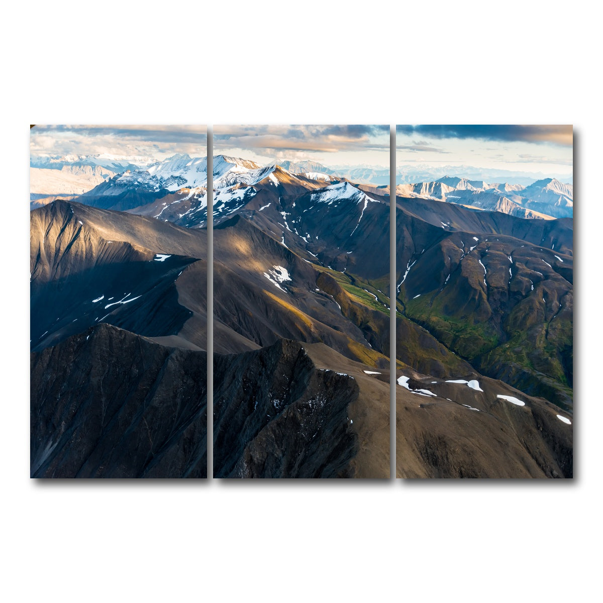 AUTO-MOCKUP WHITE | Alaskan Landscape | 3 Piece | Gallery Wrap Canvas | group=12x24