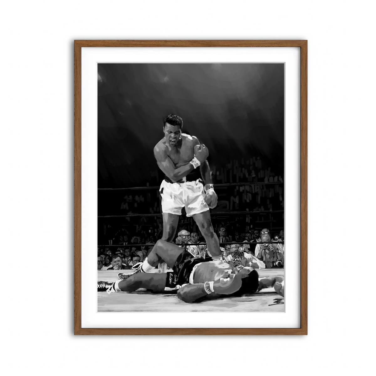 Framed Print 3x4 Walnut