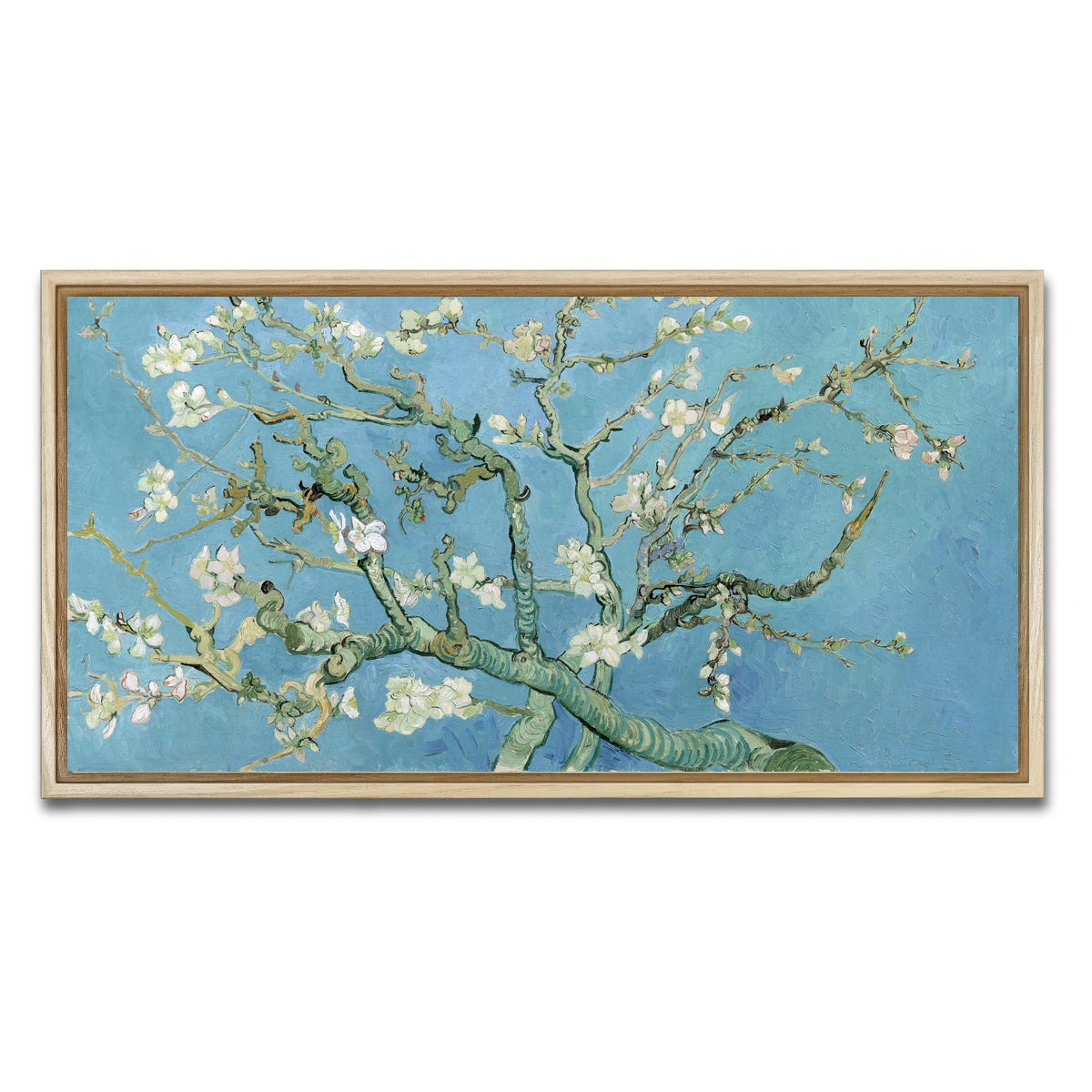 AUTO-MOCKUP WHITE | Amandelbloesem | 1 Piece | Natural Framed Canvas | group=2x1