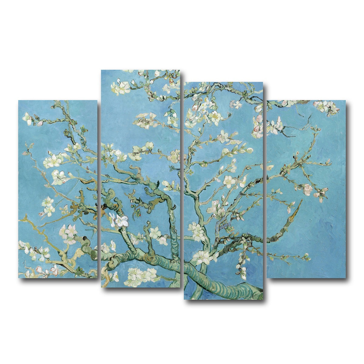 AUTO-MOCKUP WHITE | Amandelbloesem | 4 Piece | Gallery Wrap Canvas | group=4_normal