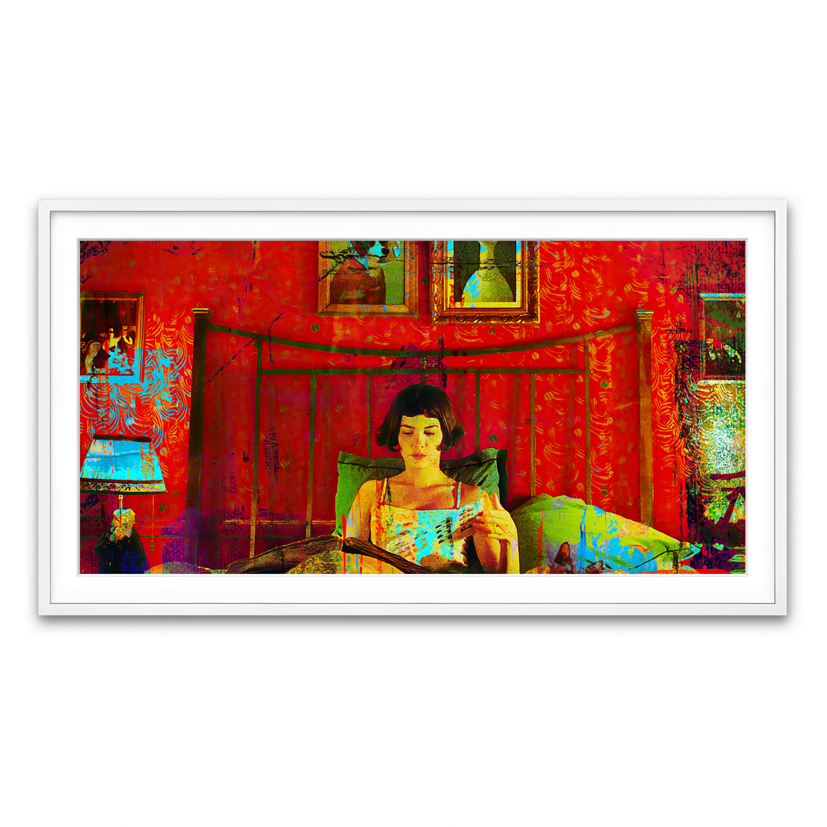 Framed Print 2x1 White