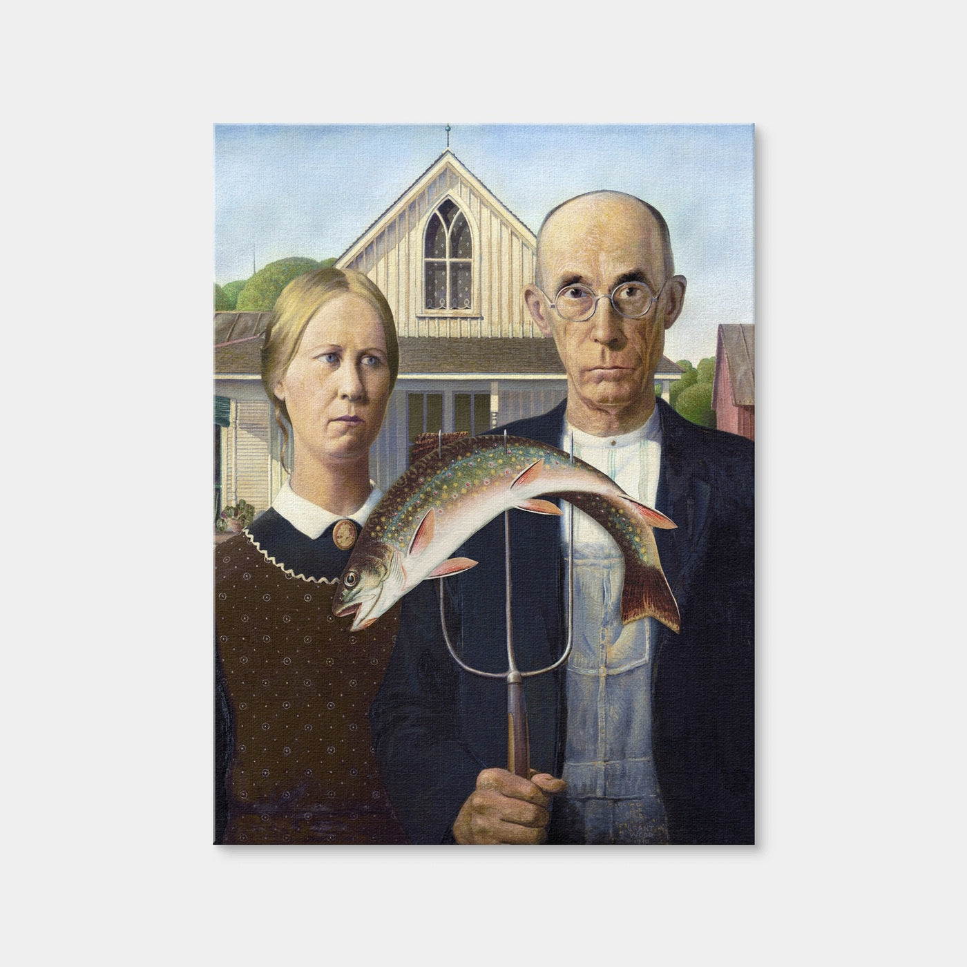 AUTO-MOCKUP WHITE | American Gothic Revisited | 1 Piece | Gallery Wrap Canvas | group=3x4