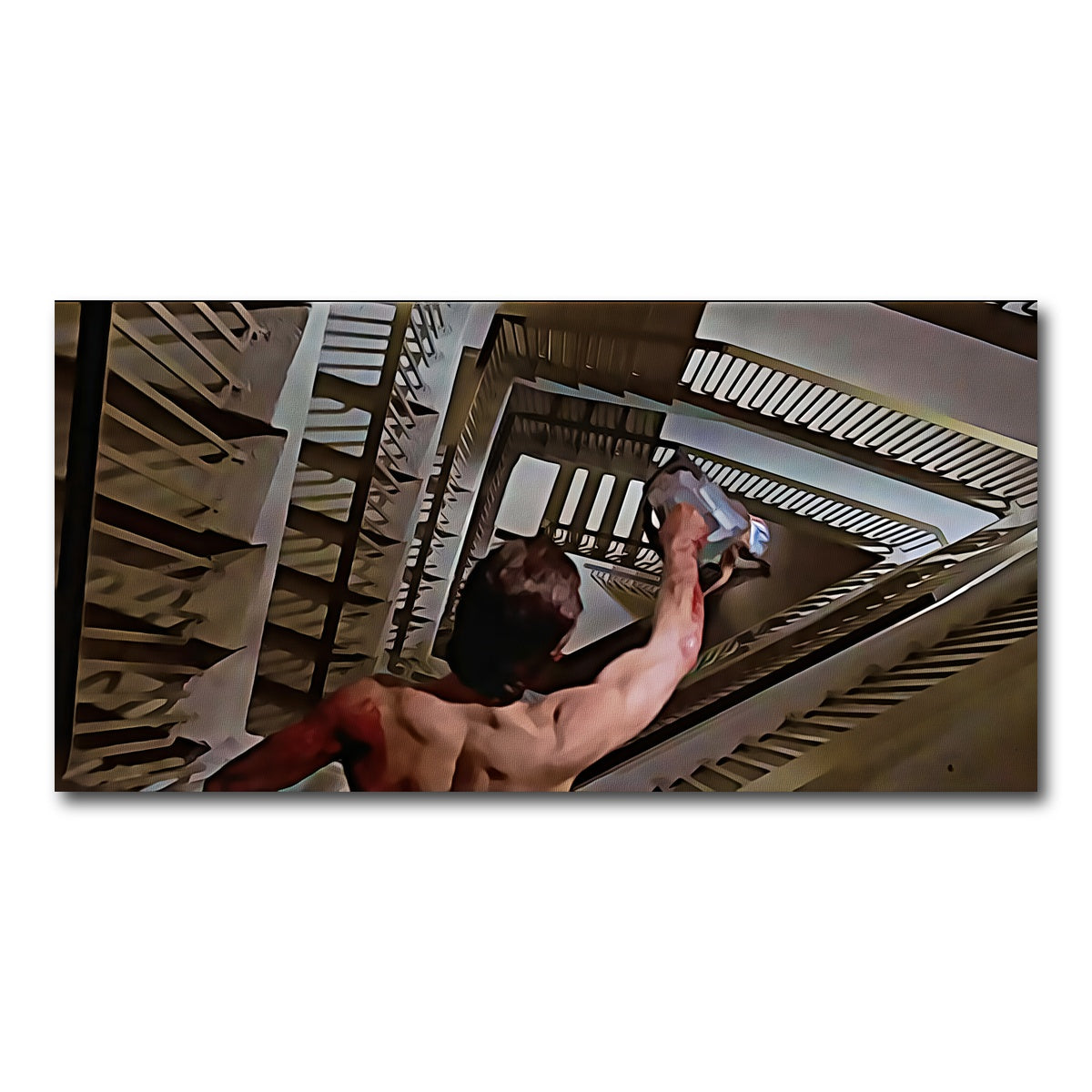 AUTO-MOCKUP WHITE | American Psycho Staircase Painted | 1 Piece | Gallery Wrap Canvas | group=2x1