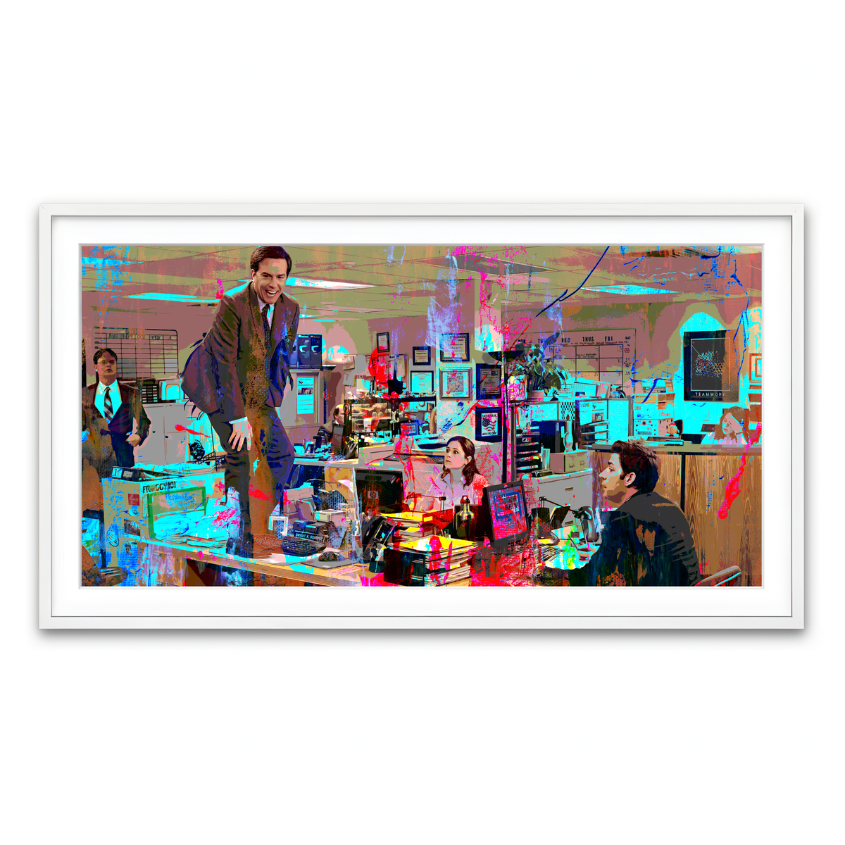 Framed Print 2x1 White