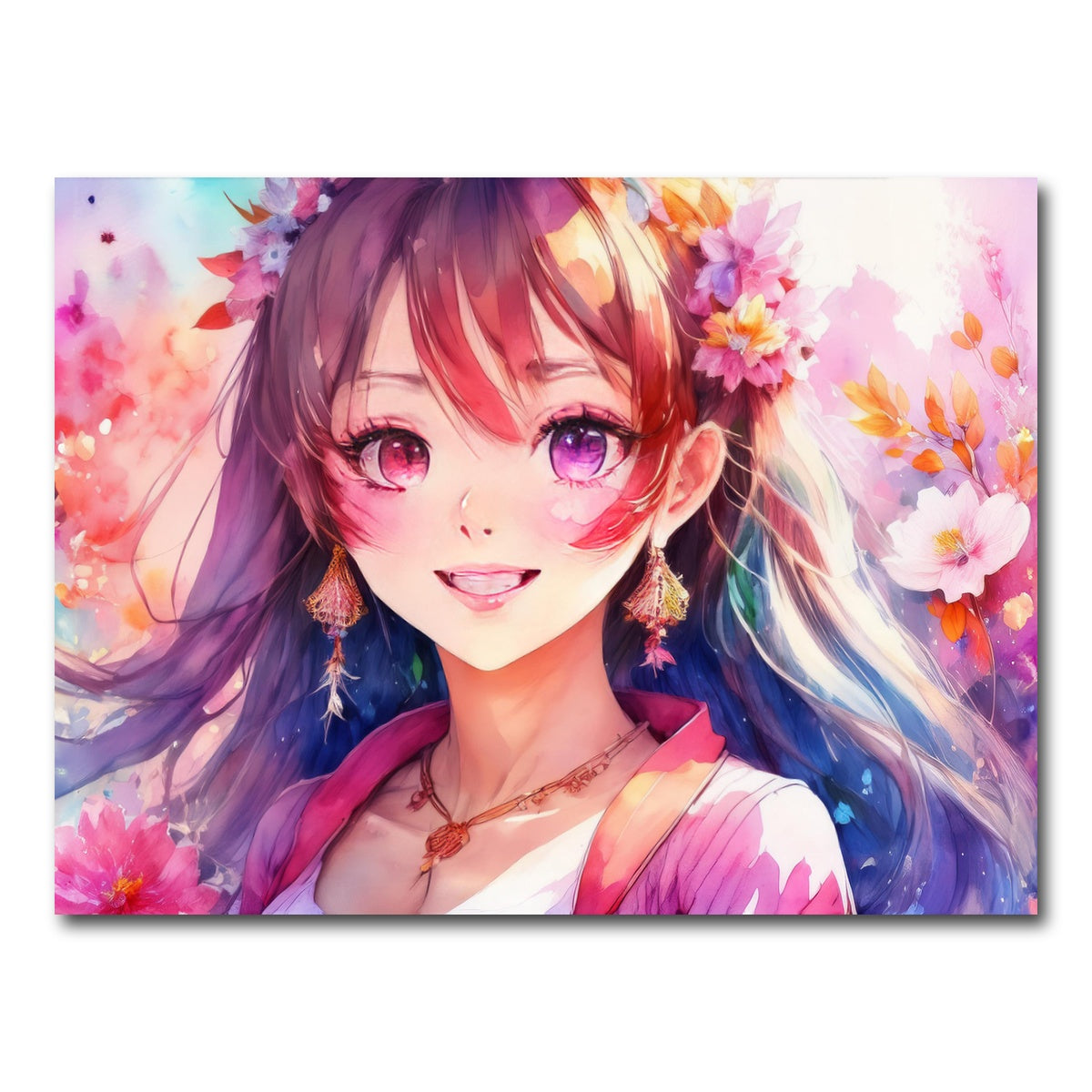 AUTO-MOCKUP WHITE | Anime Girl | 1 Piece | Gallery Wrap Canvas | group=4x3