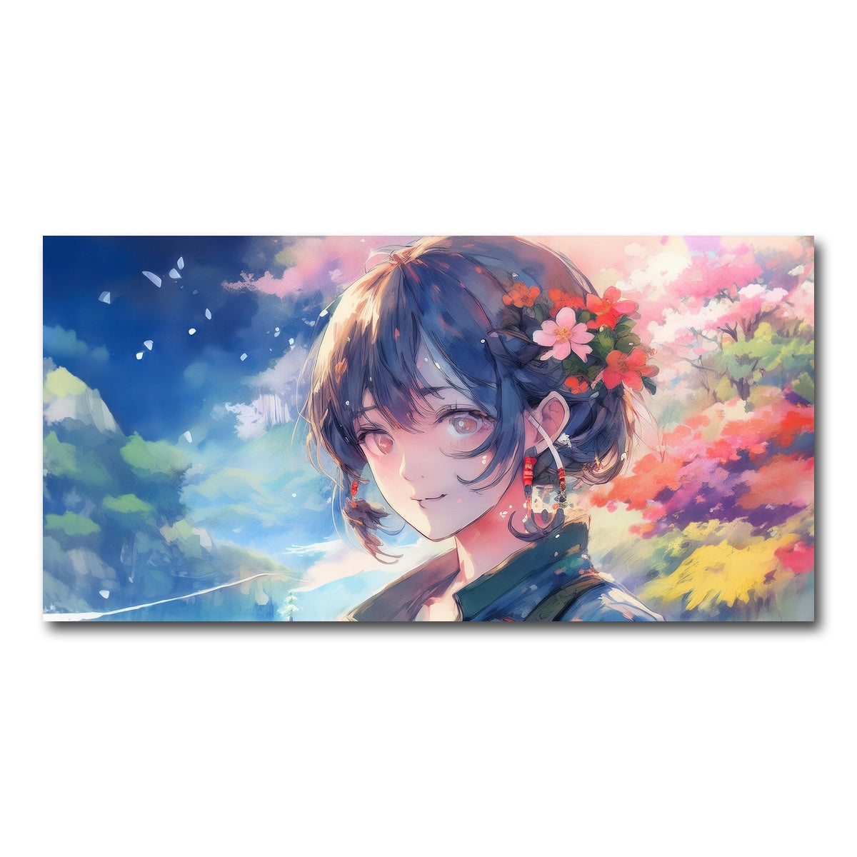 AUTO-MOCKUP WHITE | Anime Lady | 1 Piece | Gallery Wrap Canvas | group=2x1