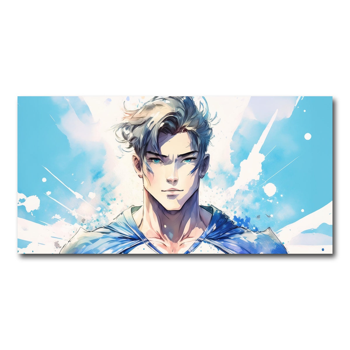 AUTO-MOCKUP WHITE | Anime Super Hero | 1 Piece | Gallery Wrap Canvas | group=2x1