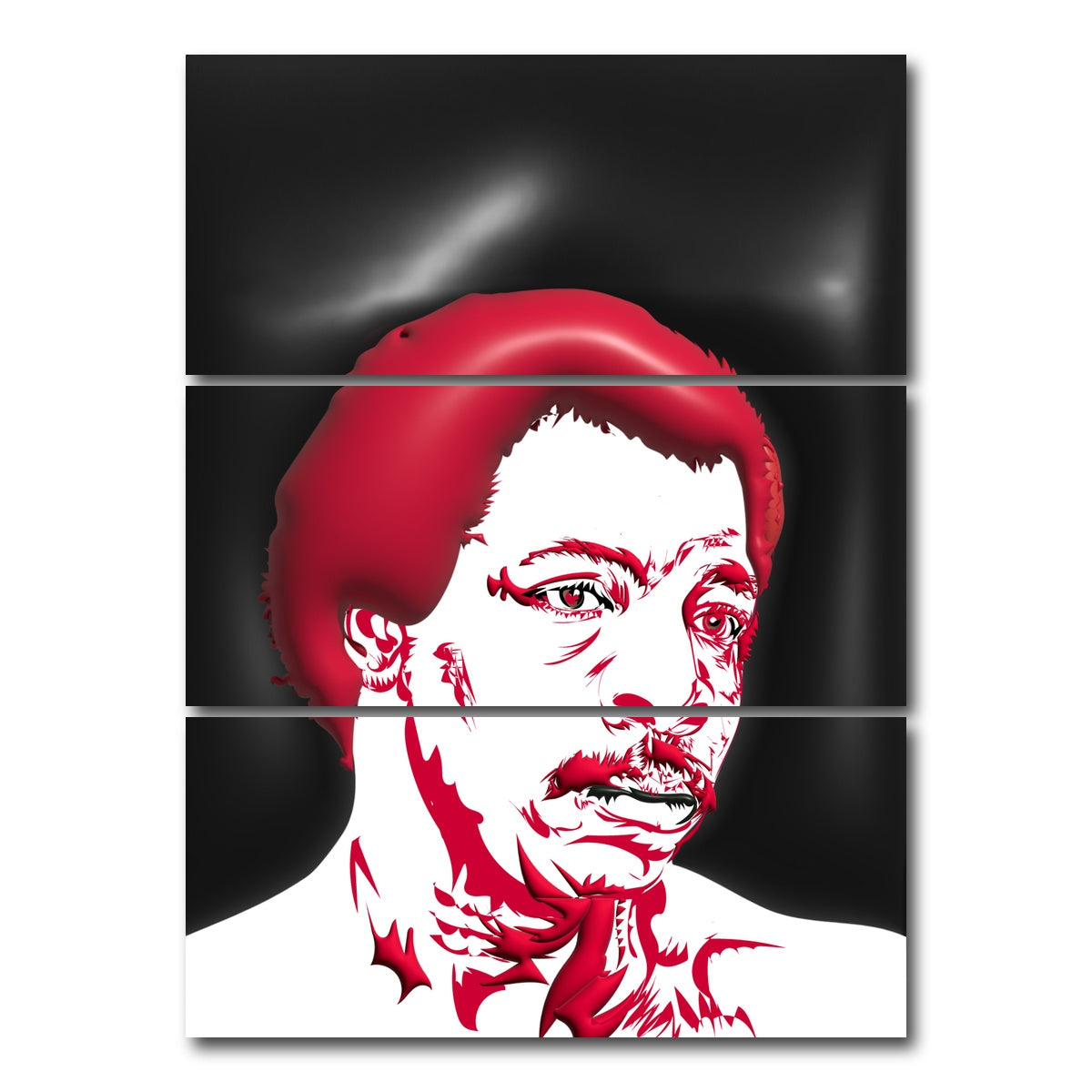 AUTO-MOCKUP WHITE | Apollo Creed | 3 Piece | Gallery Wrap Canvas | group=8x18_stacked