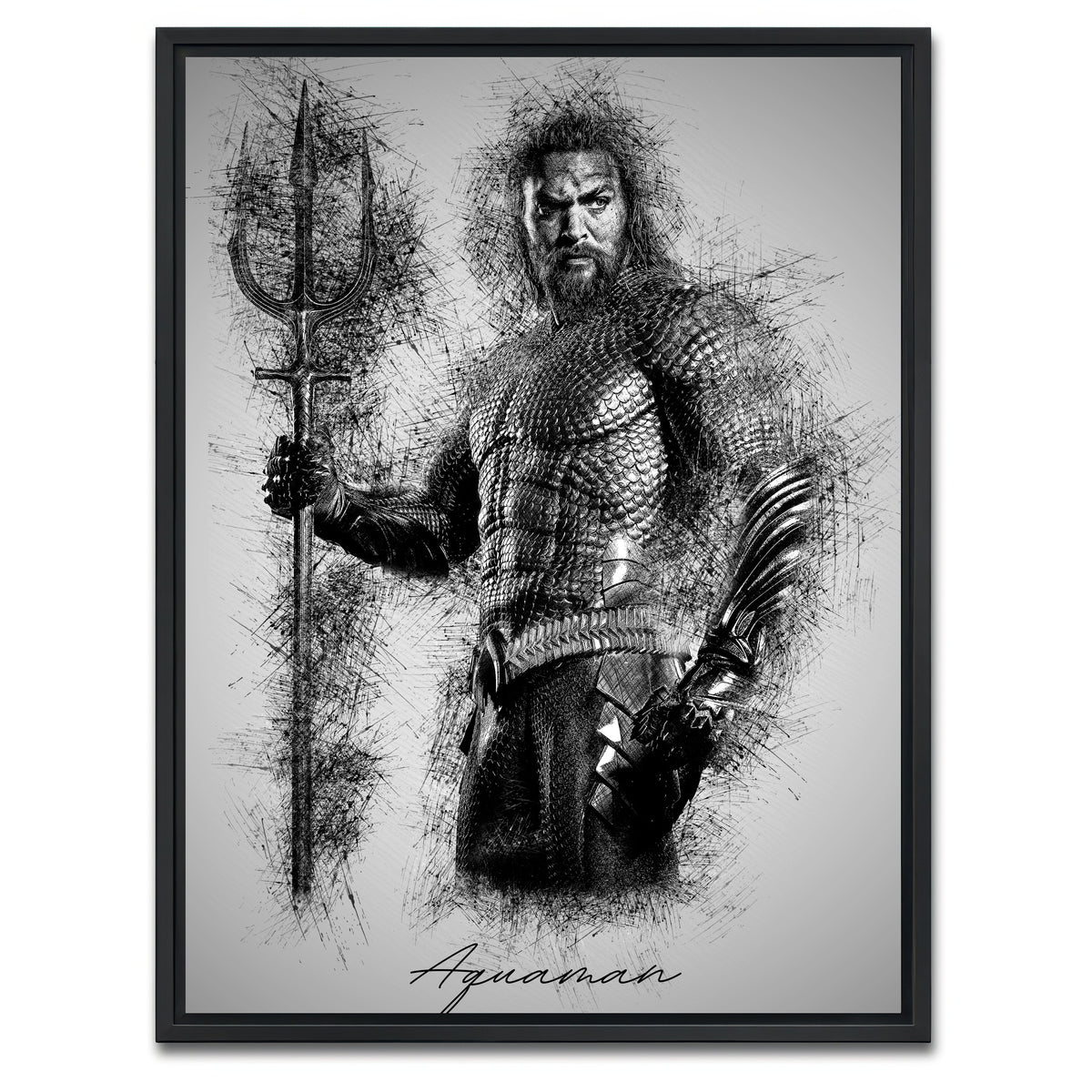 AUTO-MOCKUP WHITE | Aquaman | 1 Piece | Black Framed Canvas | group=3x4