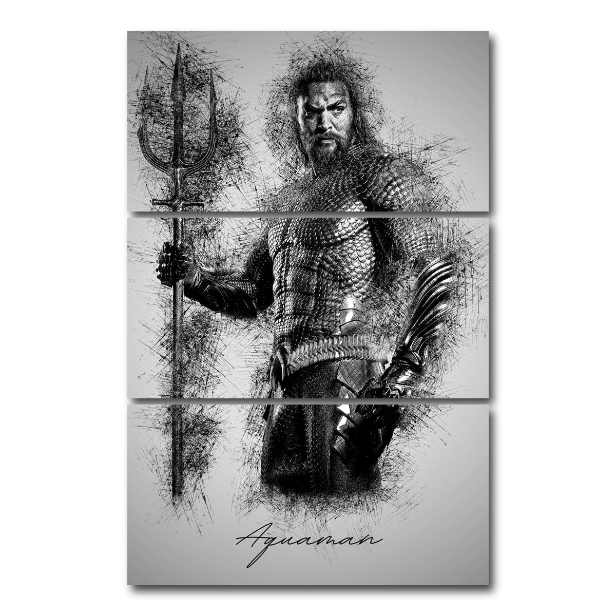 AUTO-MOCKUP WHITE | Aquaman | 3 Piece | Gallery Wrap Canvas | group=12x24_stacked