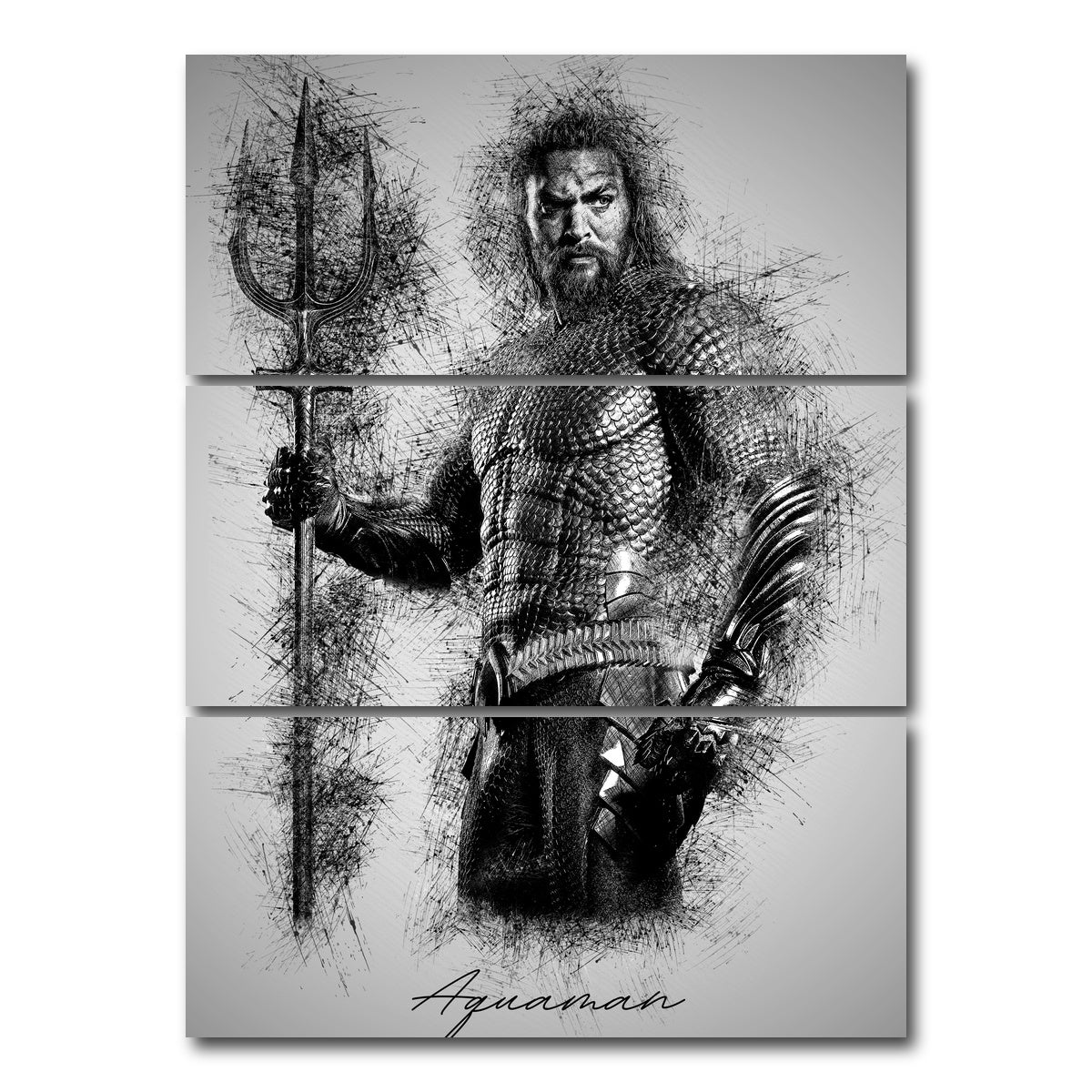 AUTO-MOCKUP WHITE | Aquaman | 3 Piece | Gallery Wrap Canvas | group=8x18_stacked
