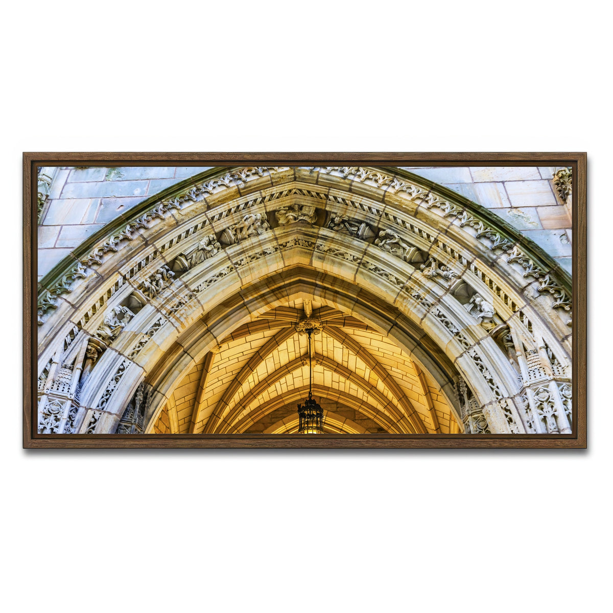 AUTO-MOCKUP WHITE | Arch Harkness Tower | 1 Piece | Walnut Framed Canvas | group=2x1