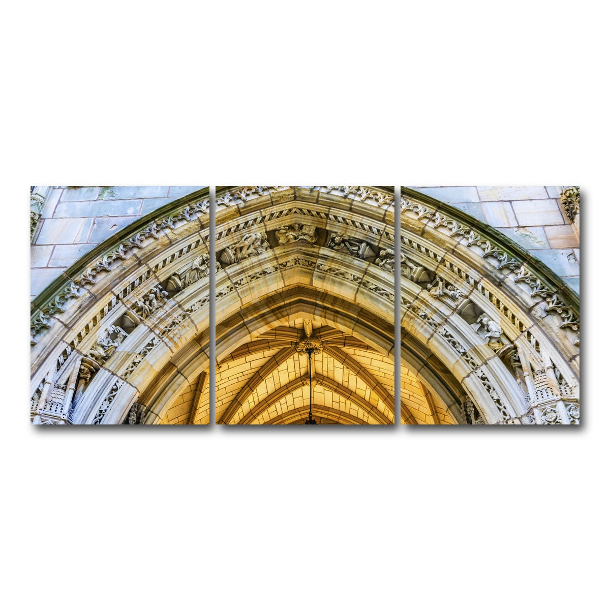 AUTO-MOCKUP WHITE | Arch Harkness Tower | 3 Piece | Gallery Wrap Canvas | group=18x24