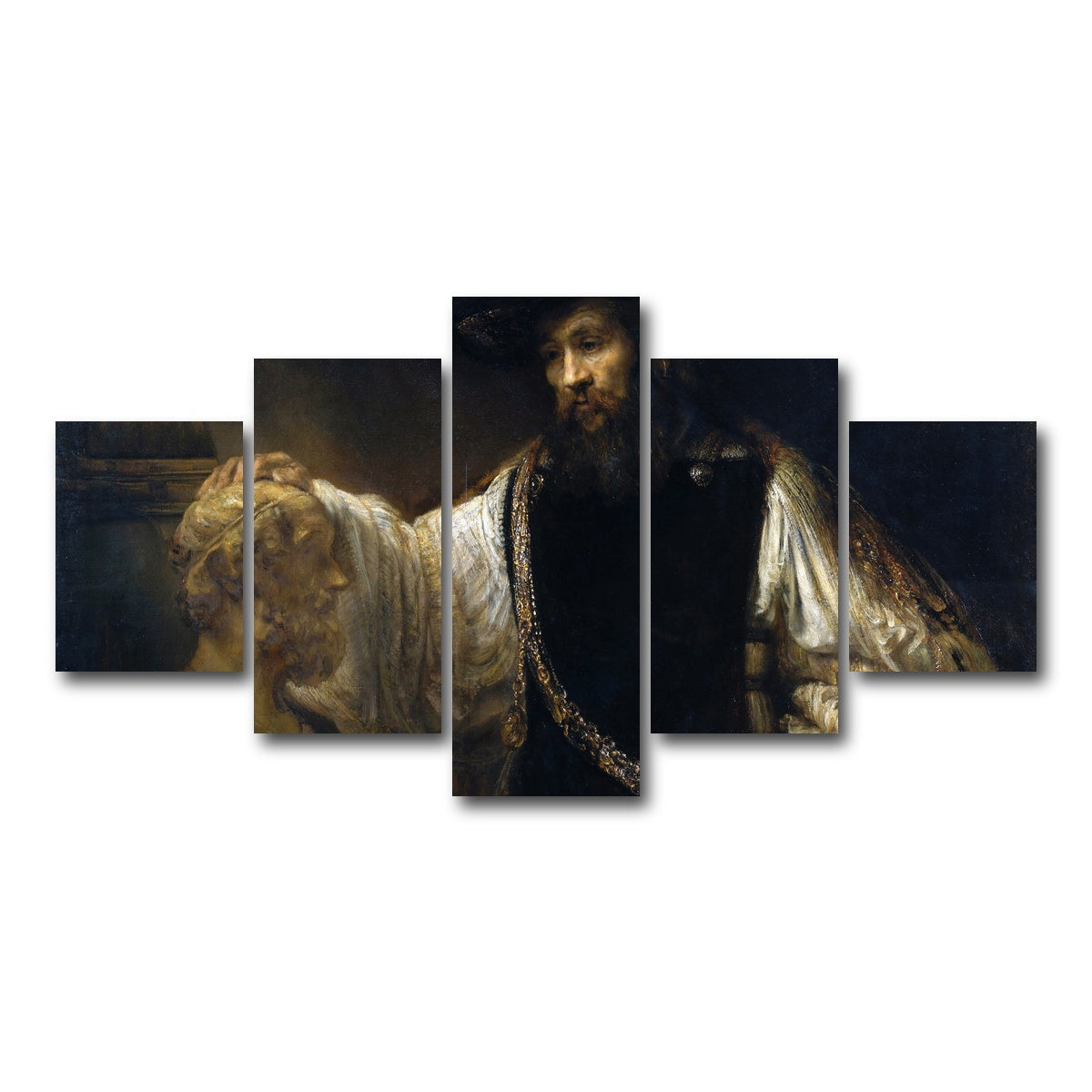 AUTO-MOCKUP WHITE | Aristotle with a Bust of Homer | 5 Piece | Gallery Wrap Canvas | group=5_short