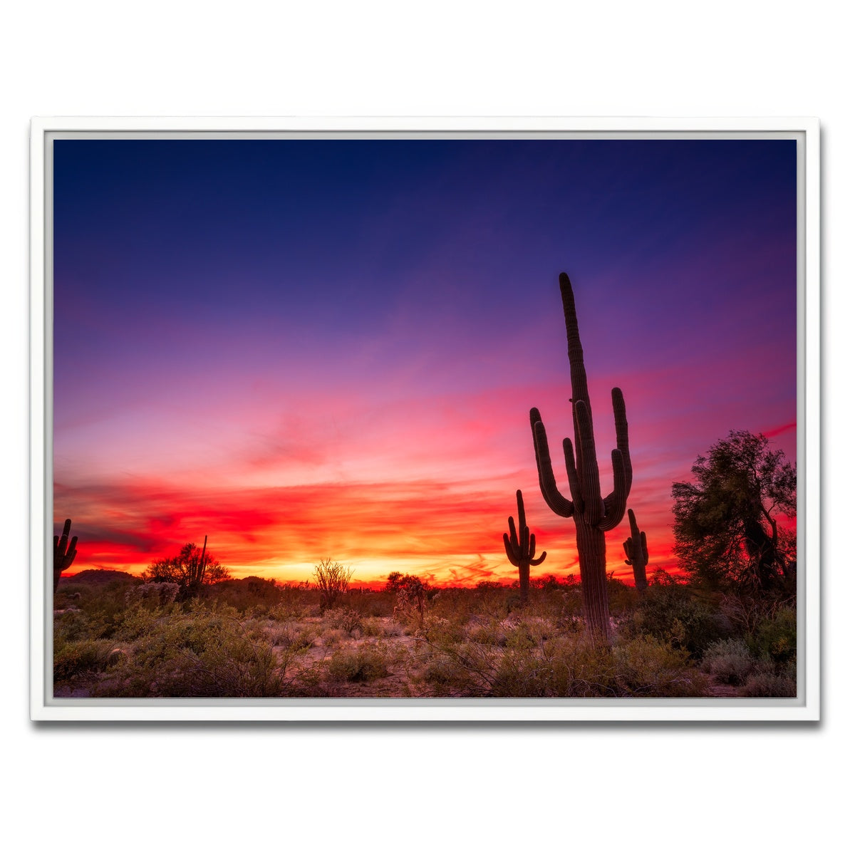 AUTO-MOCKUP WHITE | Arizona Landscape | 1 Piece | White Framed Canvas | group=4x3
