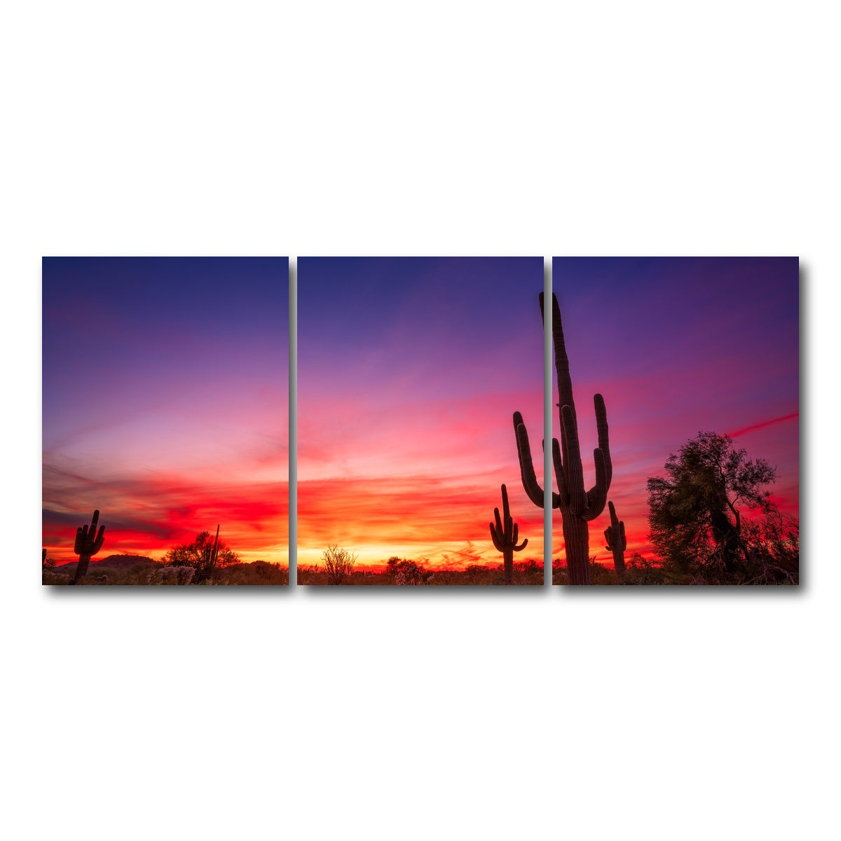 AUTO-MOCKUP WHITE | Arizona Landscape | 3 Piece | Gallery Wrap Canvas | group=18x24
