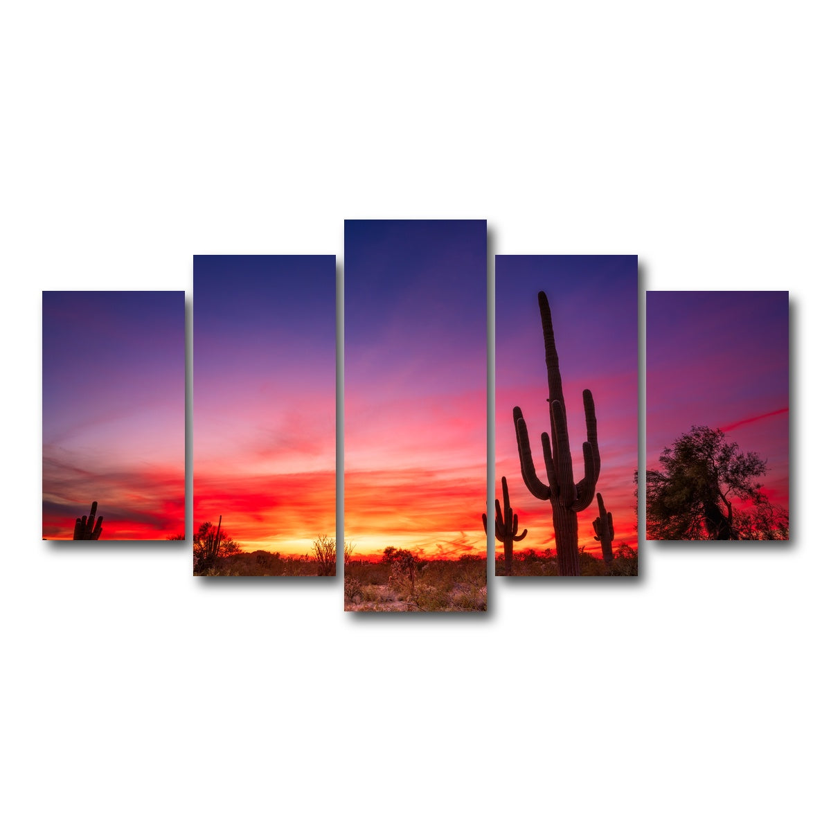 AUTO-MOCKUP WHITE | Arizona Landscape | 5 Piece | Gallery Wrap Canvas | group=5_normal