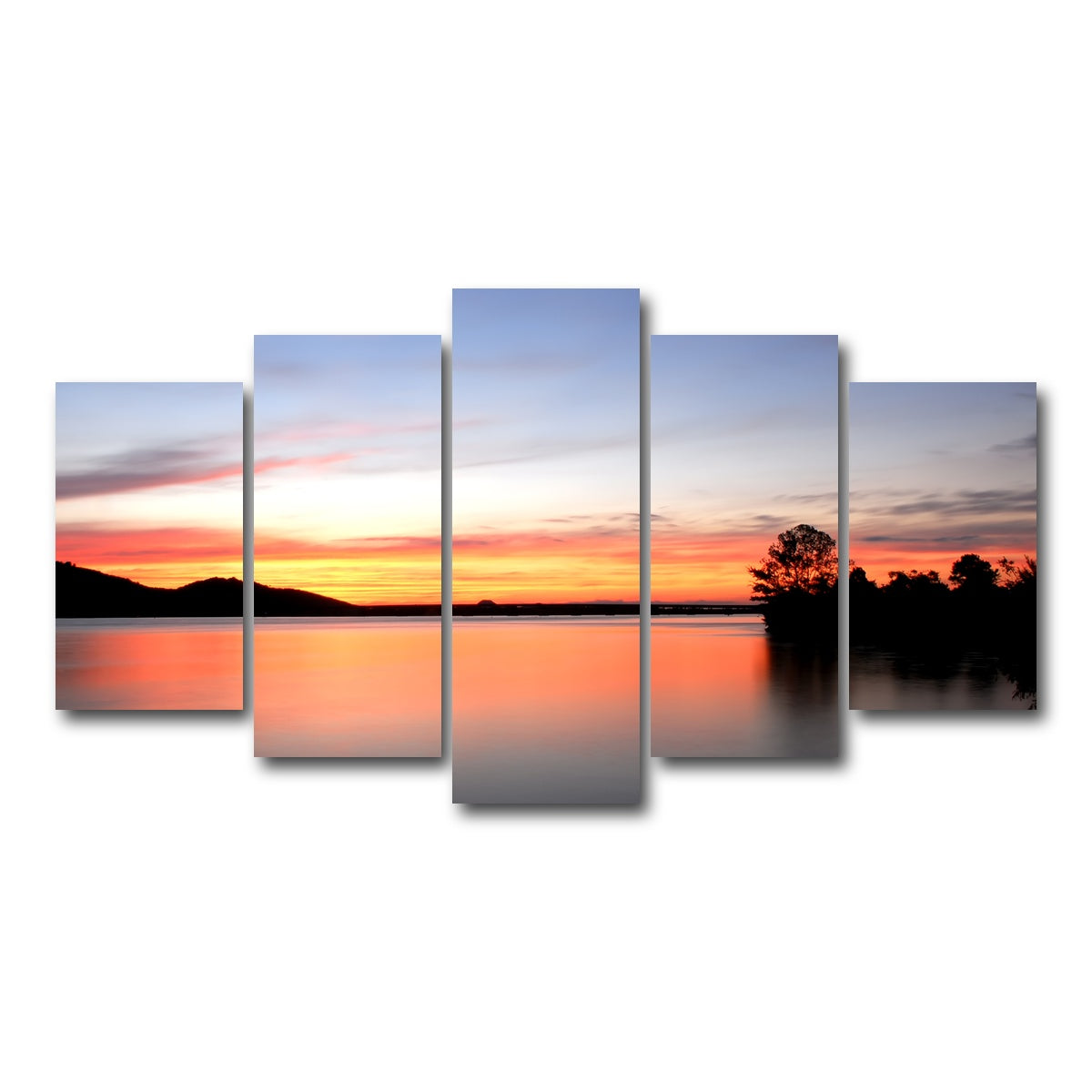 AUTO-MOCKUP WHITE | Arkansas River Sunset | 5 Piece | Gallery Wrap Canvas | group=5_normal