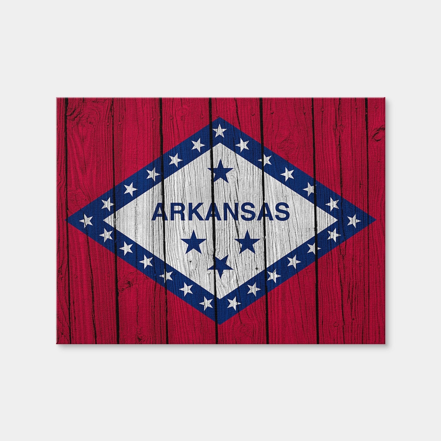 AUTO-MOCKUP WHITE | Arkansas State Flag | 1 Piece | Gallery Wrap Canvas | group=4x3