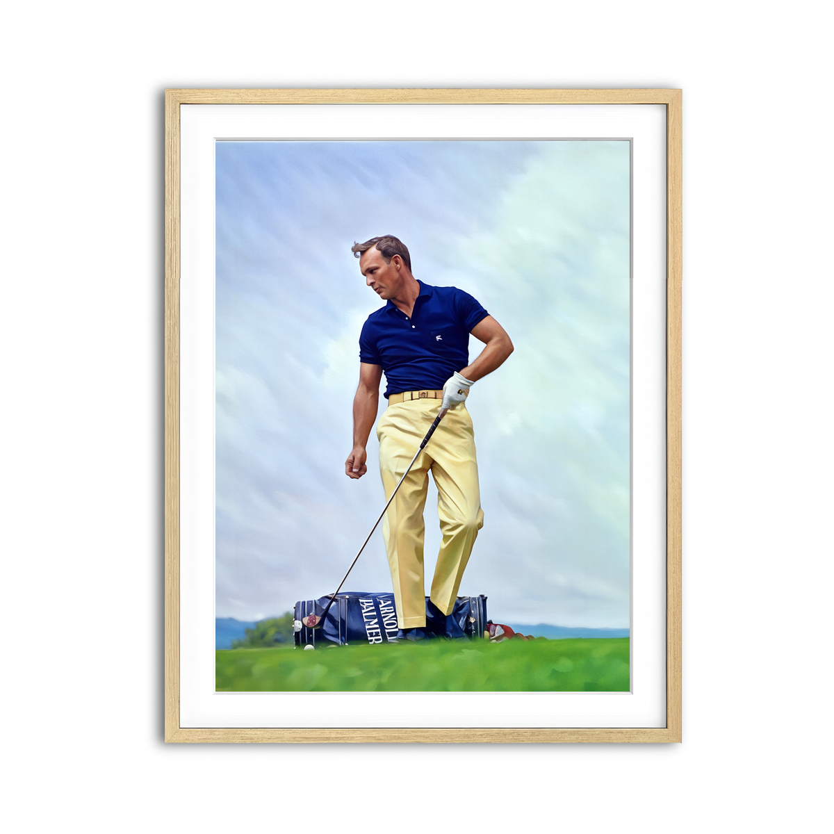 AUTO-MOCKUP WHITE | Arnold Palmer Portrait | 1 Piece | Natural Framed Print | group=3x4