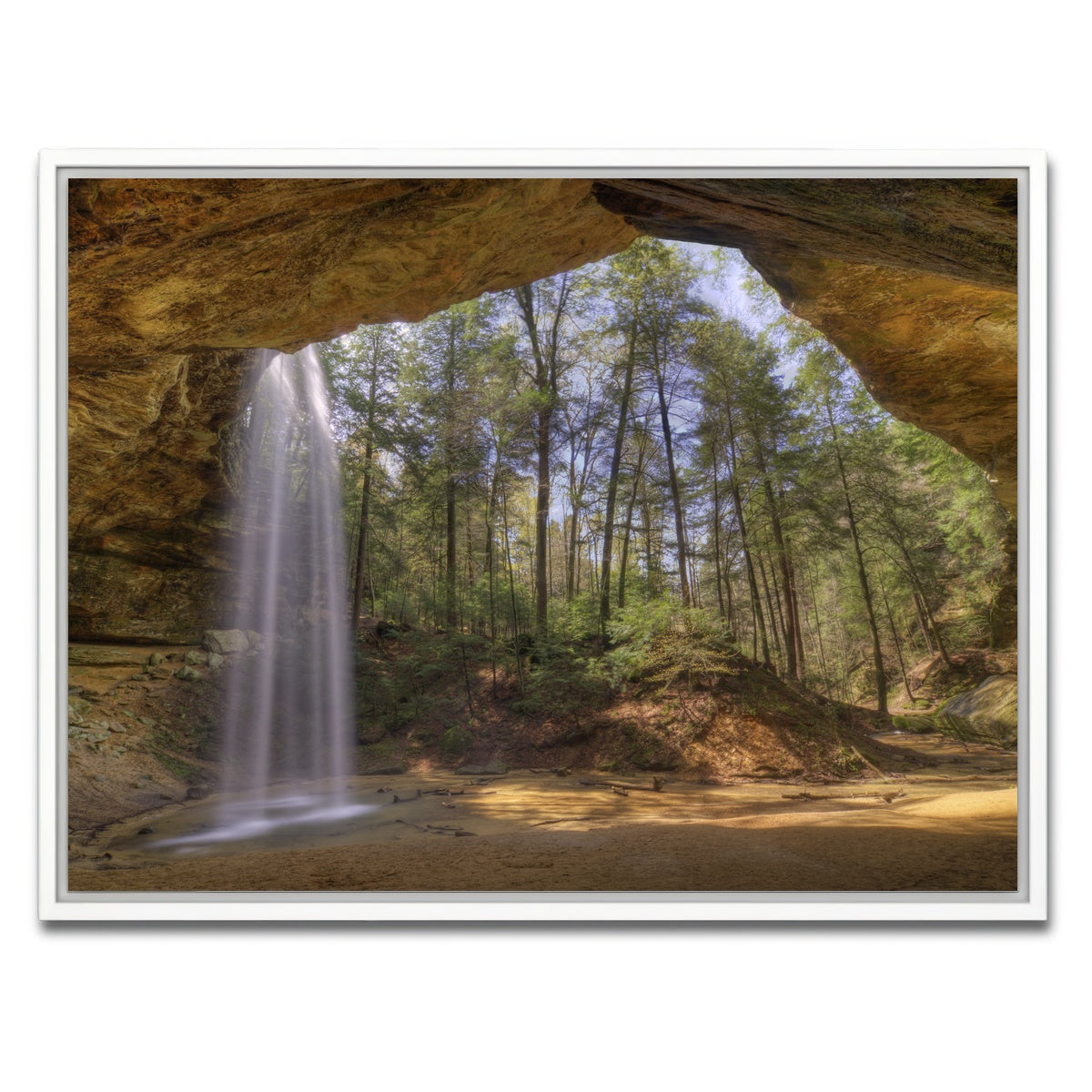 AUTO-MOCKUP WHITE | Ash Cave | 1 Piece | White Framed Canvas | group=4x3
