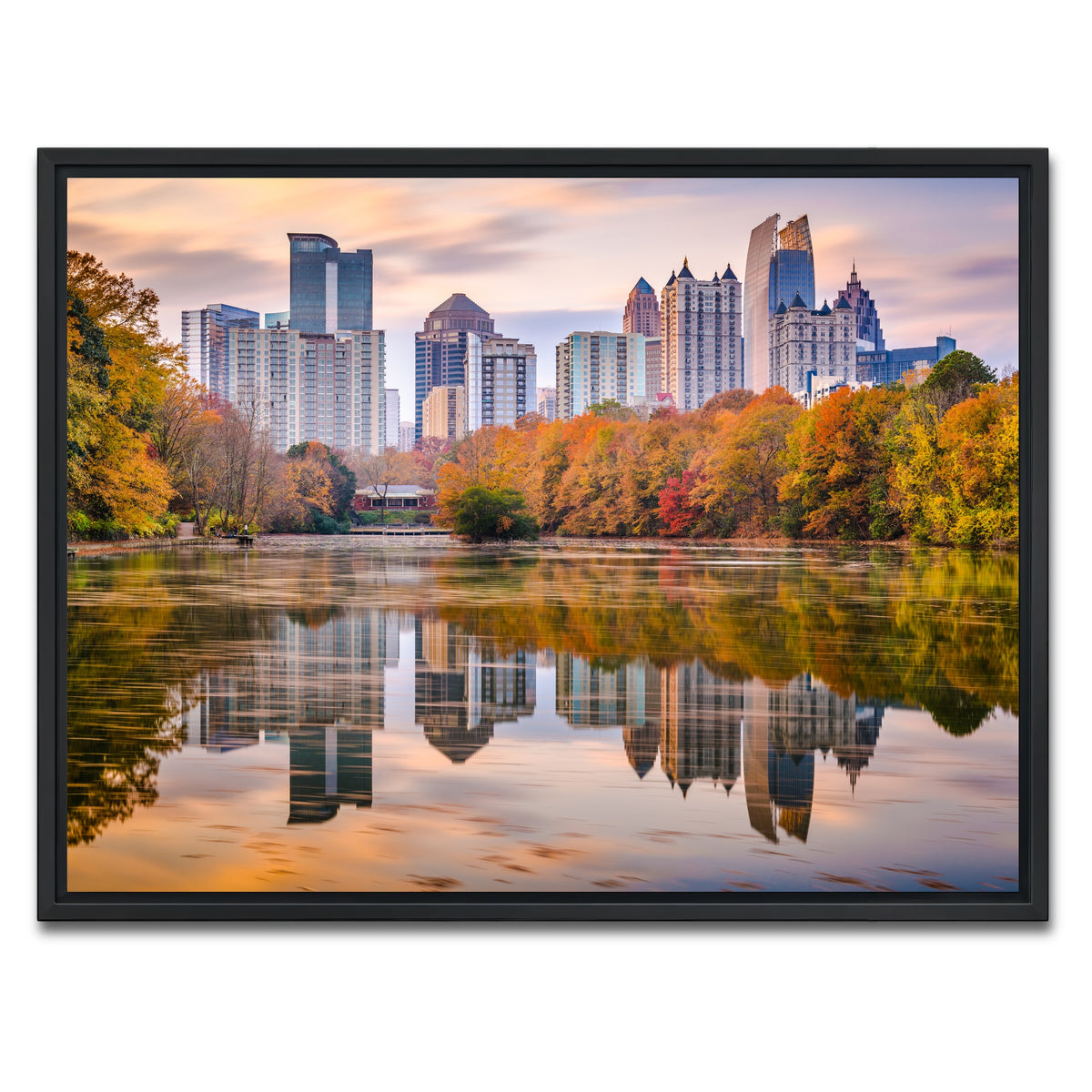 AUTO-MOCKUP WHITE | Atlanta From The Park | 1 Piece | Black Framed Canvas | group=4x3