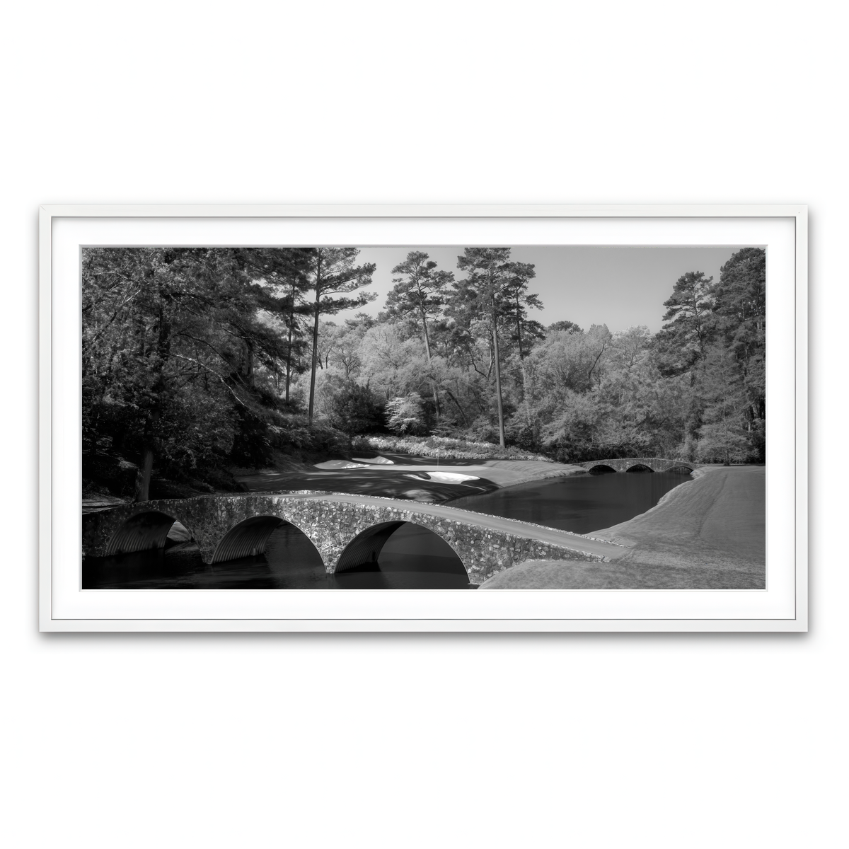 AUTO-MOCKUP WHITE | Augusta National Grayscale | 1 Piece | White Framed Print | group=2x1