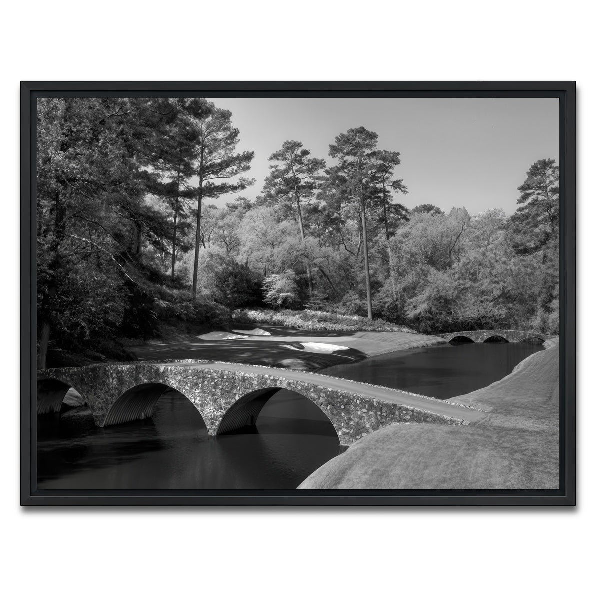 AUTO-MOCKUP WHITE | Augusta National Grayscale | 1 Piece | Black Framed Canvas | group=4x3