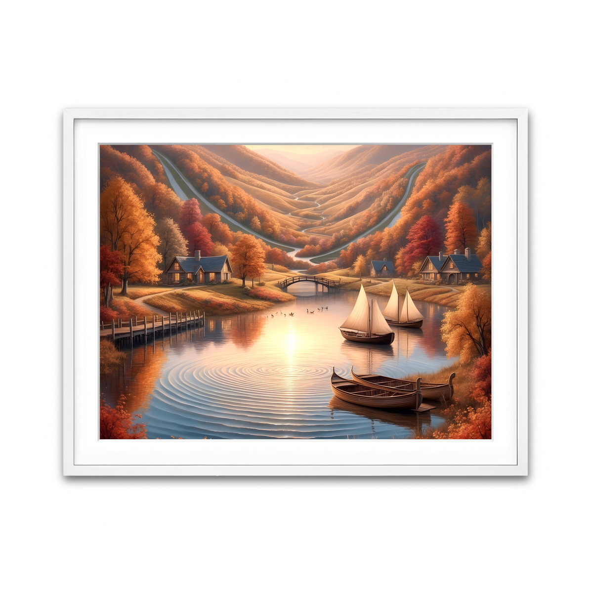 Framed Print 4x3 White