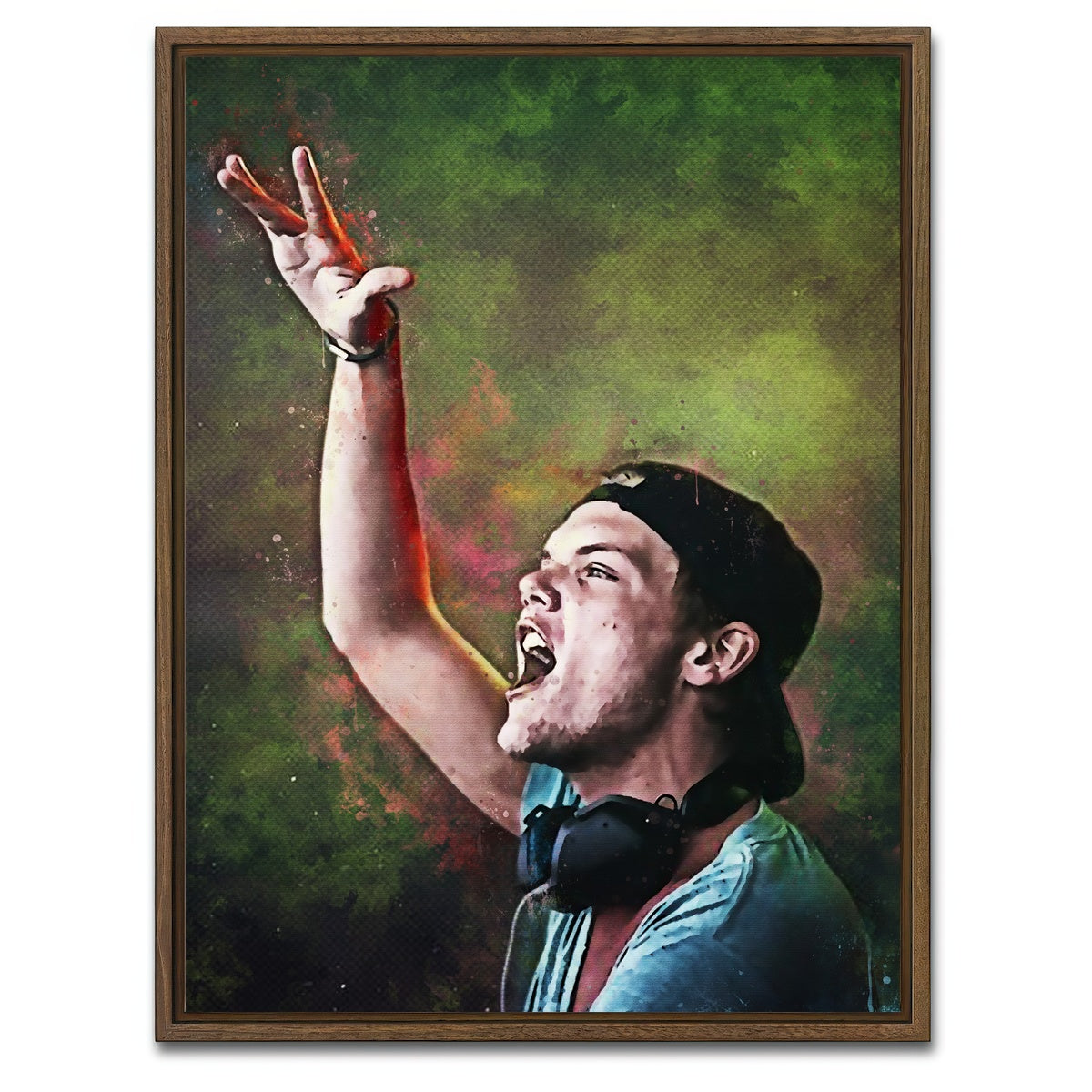 AUTO-MOCKUP WHITE | Avicii | 1 Piece | Walnut Framed Canvas | group=3x4