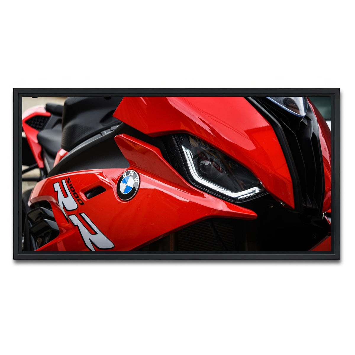 AUTO-MOCKUP WHITE | BMW S1000 | 1 Piece | Black Framed Canvas | group=2x1