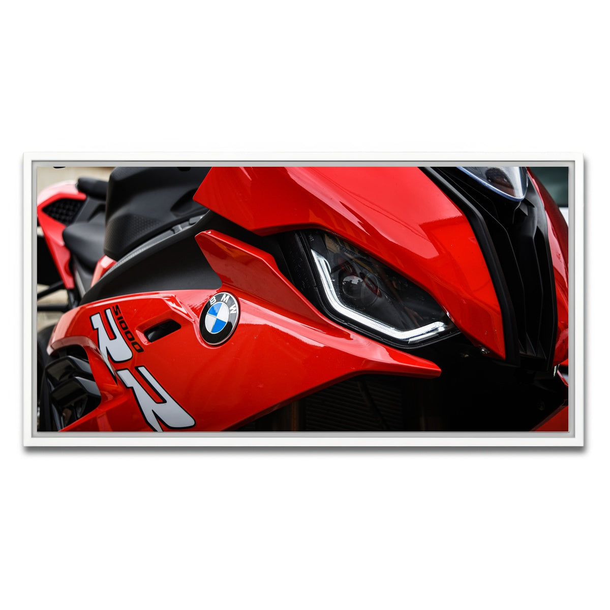 AUTO-MOCKUP WHITE | BMW S1000 | 1 Piece | White Framed Canvas | group=2x1