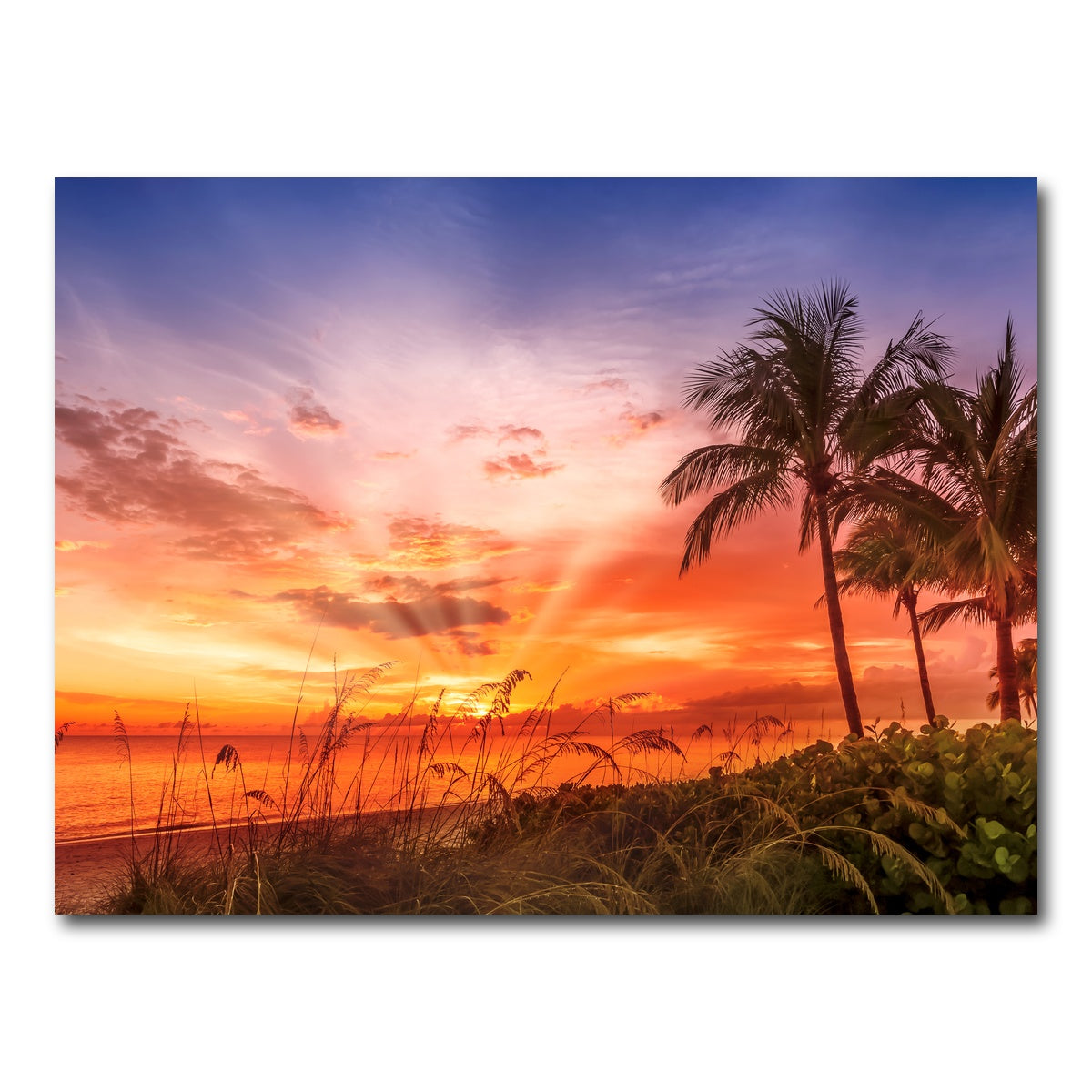 AUTO-MOCKUP WHITE | BONITA BEACH Lovely Sunset | 1 Piece | Gallery Wrap Canvas | group=4x3