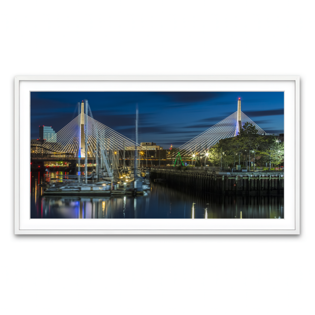 Framed Print 2x1 White