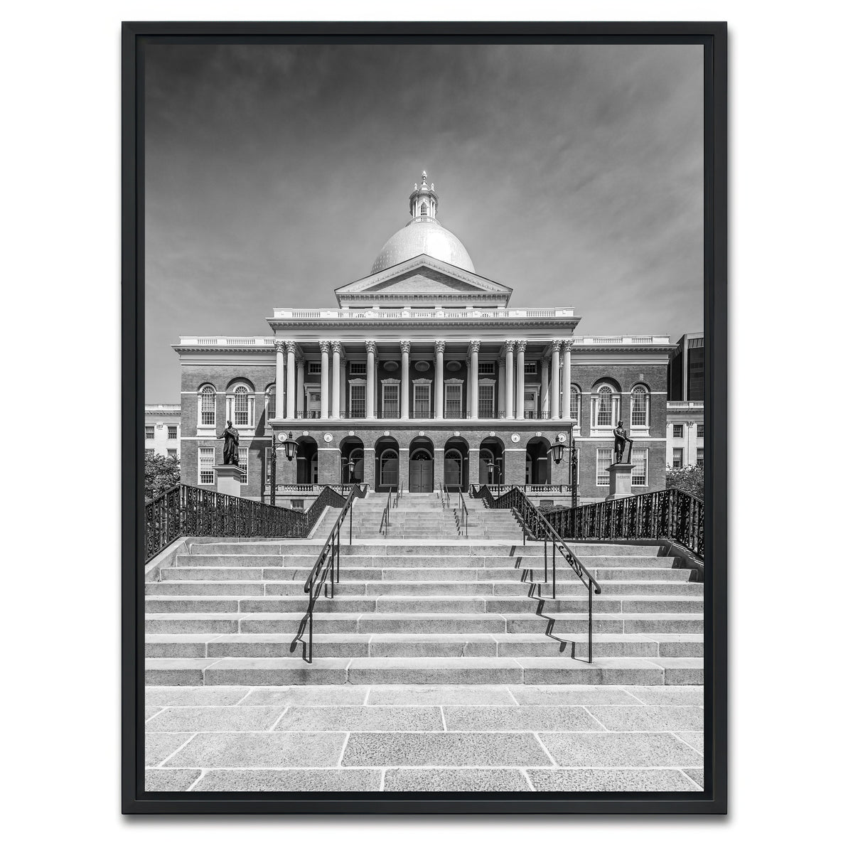 AUTO-MOCKUP WHITE | BOSTON Massachusetts State House | 1 Piece | Black Framed Canvas | group=3x4