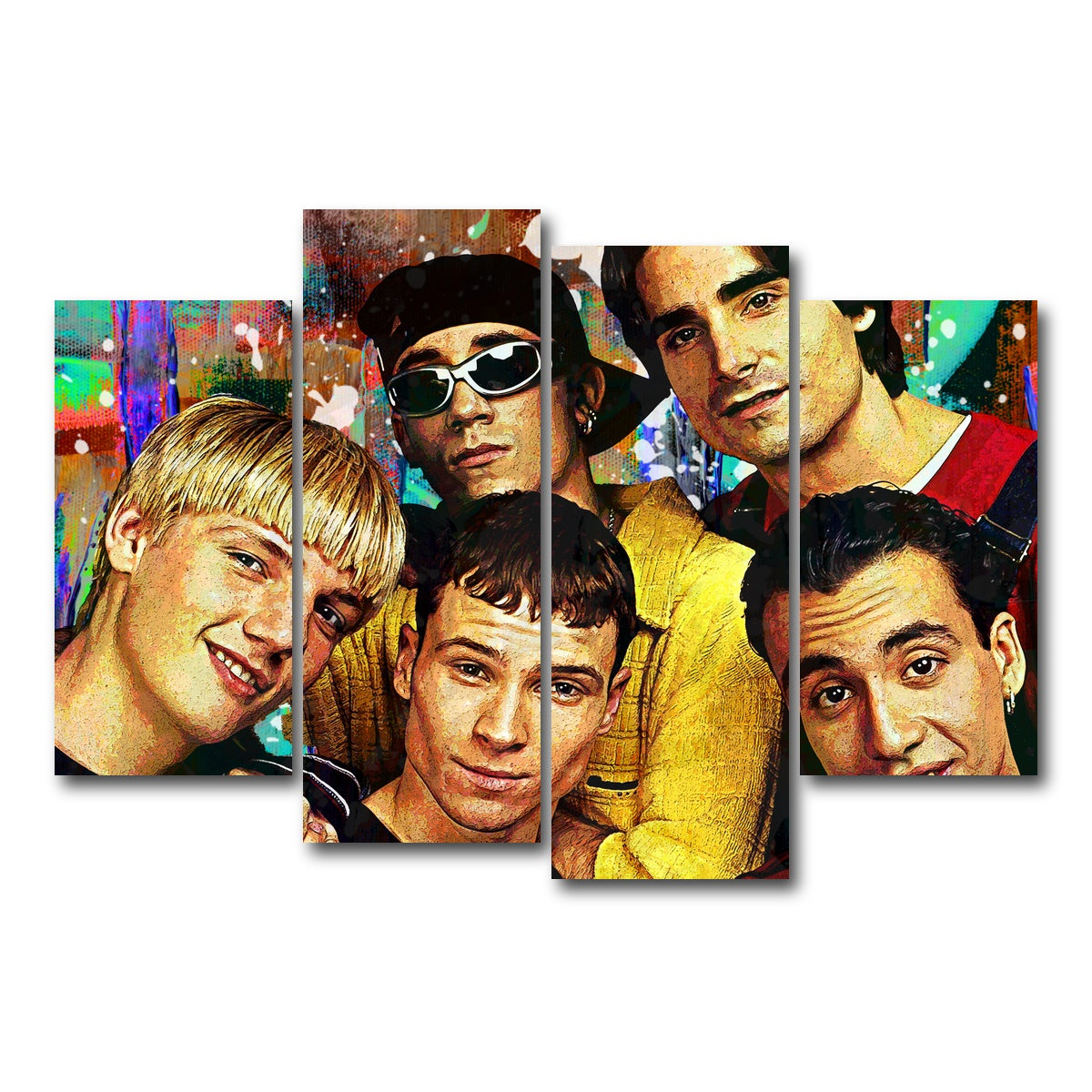 AUTO-MOCKUP WHITE | Backstreets Back | 4 Piece | Gallery Wrap Canvas | group=4_short